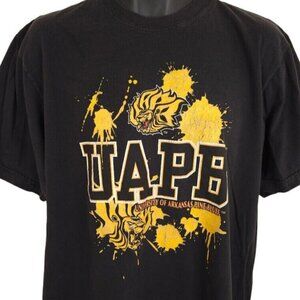 Vintage UAPB Golden Lions T Shirt Mens Size XL Black NCAA University Of Arkansas